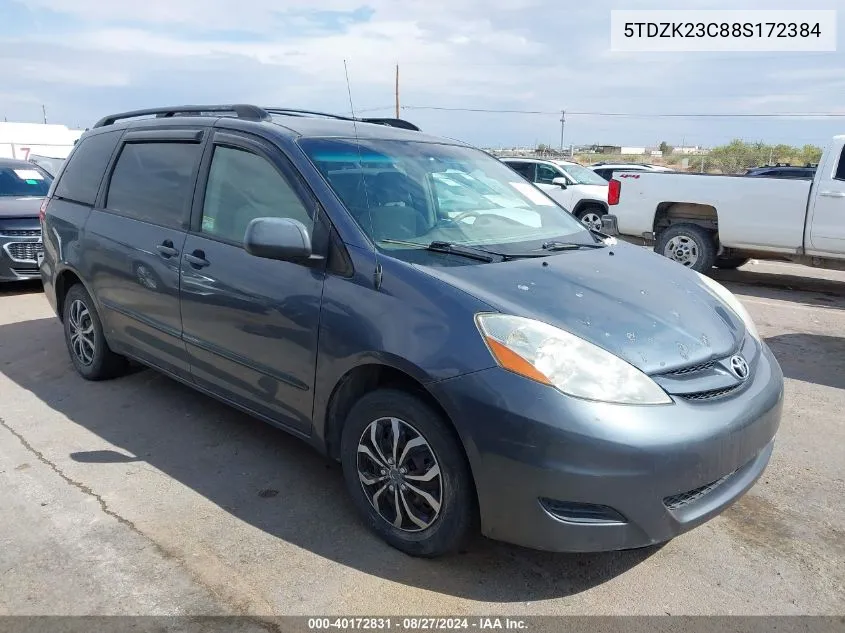 2008 Toyota Sienna Le VIN: 5TDZK23C88S172384 Lot: 40172831