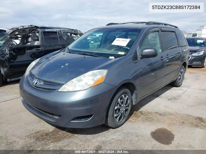 2008 Toyota Sienna Le VIN: 5TDZK23C88S172384 Lot: 40172831