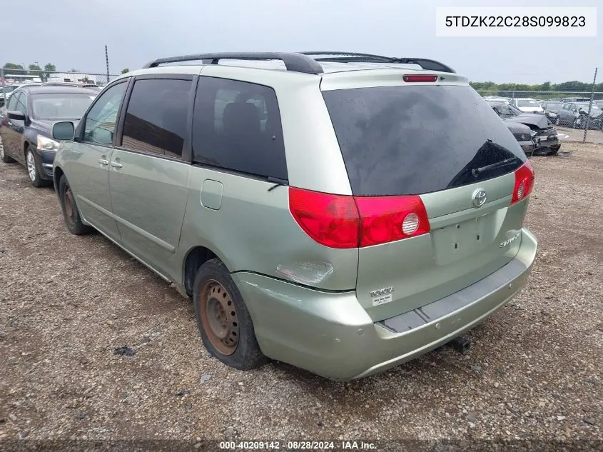 2008 Toyota Sienna Xle VIN: 5TDZK22C28S099823 Lot: 40209142