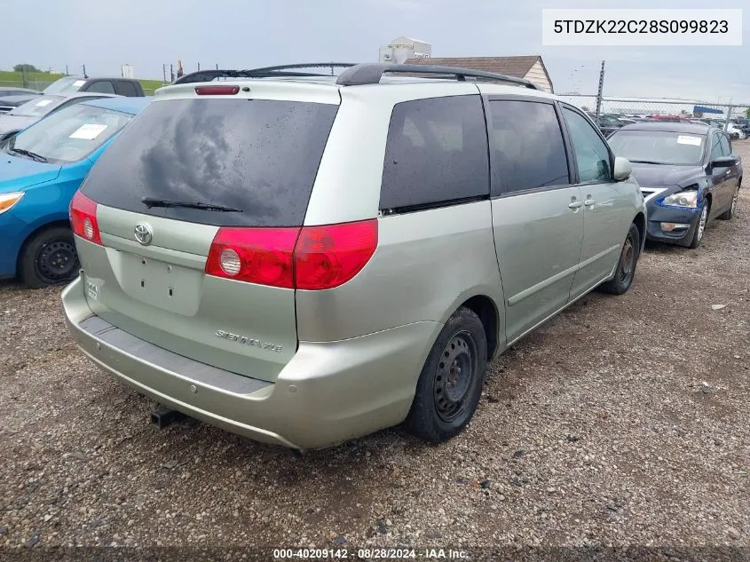 2008 Toyota Sienna Xle VIN: 5TDZK22C28S099823 Lot: 40209142