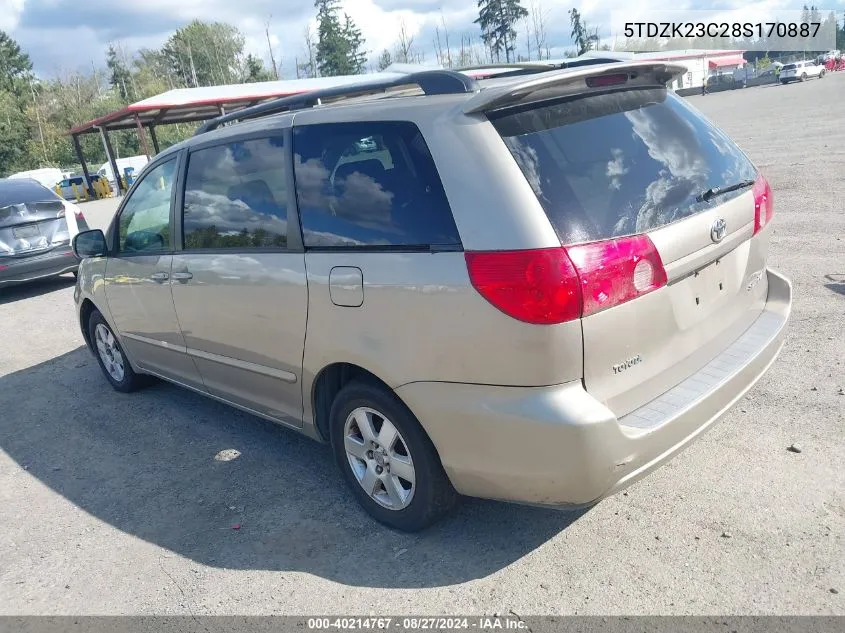 5TDZK23C28S170887 2008 Toyota Sienna Le