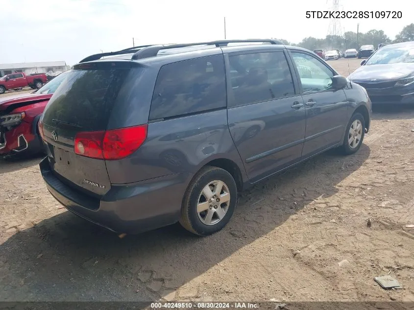 2008 Toyota Sienna Le VIN: 5TDZK23C28S109720 Lot: 40249510