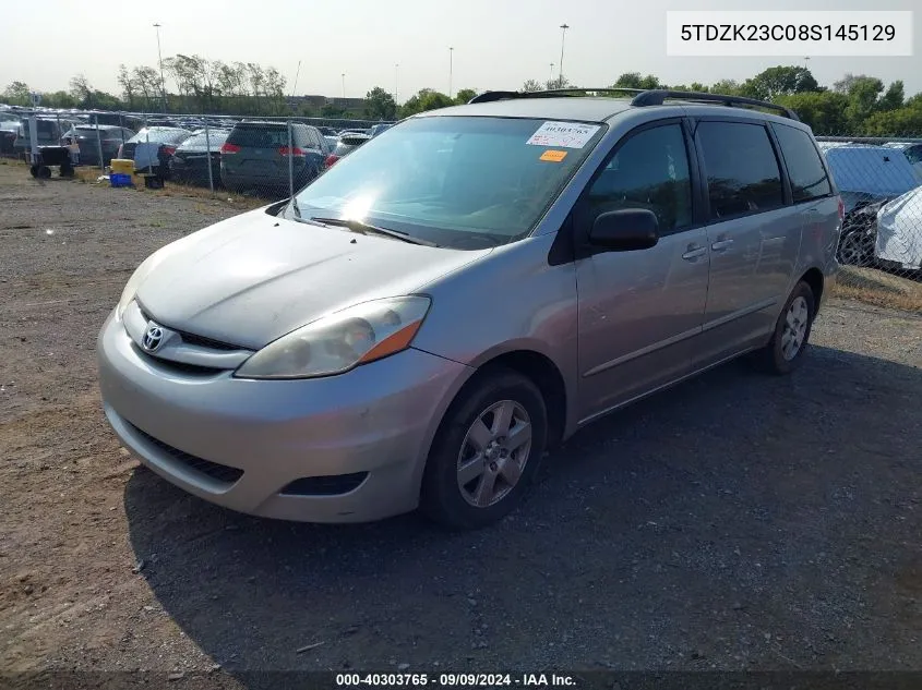 2008 Toyota Sienna Le VIN: 5TDZK23C08S145129 Lot: 40303765