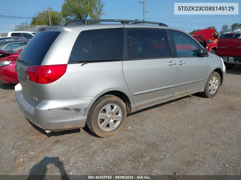 2008 Toyota Sienna Le VIN: 5TDZK23C08S145129 Lot: 40303765