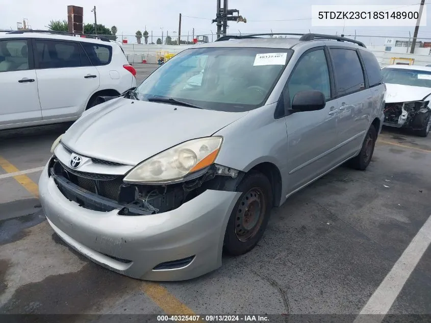 2008 Toyota Sienna Le VIN: 5TDZK23C18S148900 Lot: 40325407