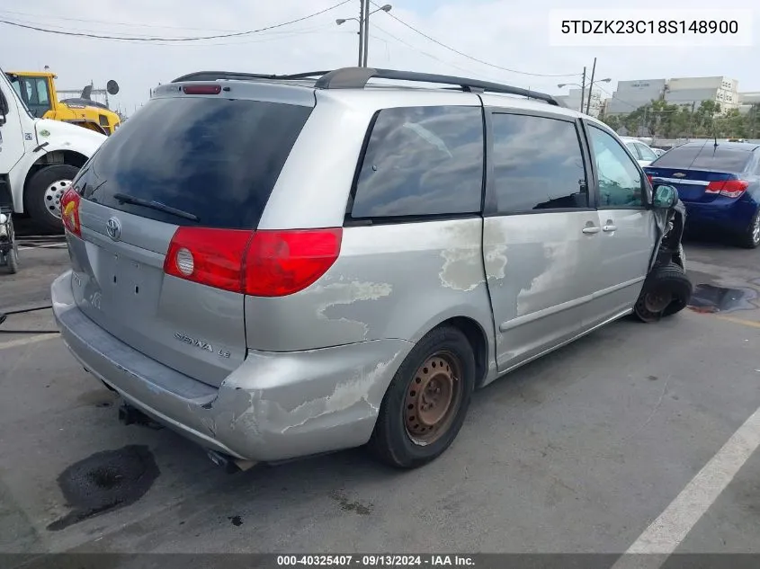 2008 Toyota Sienna Le VIN: 5TDZK23C18S148900 Lot: 40325407