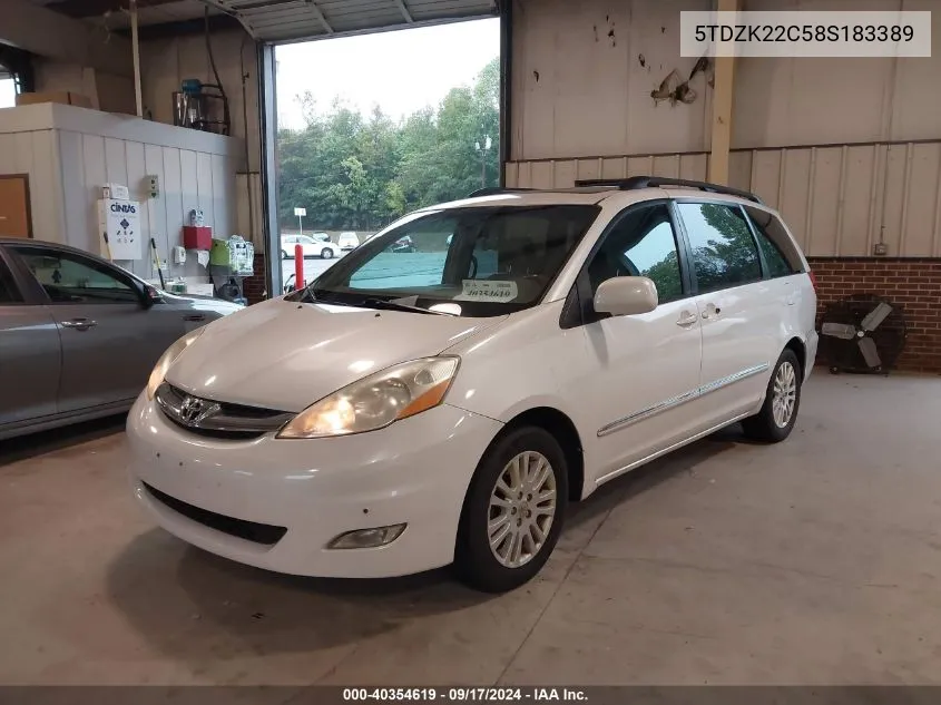 2008 Toyota Sienna Xle/Xle Limited VIN: 5TDZK22C58S183389 Lot: 40354619