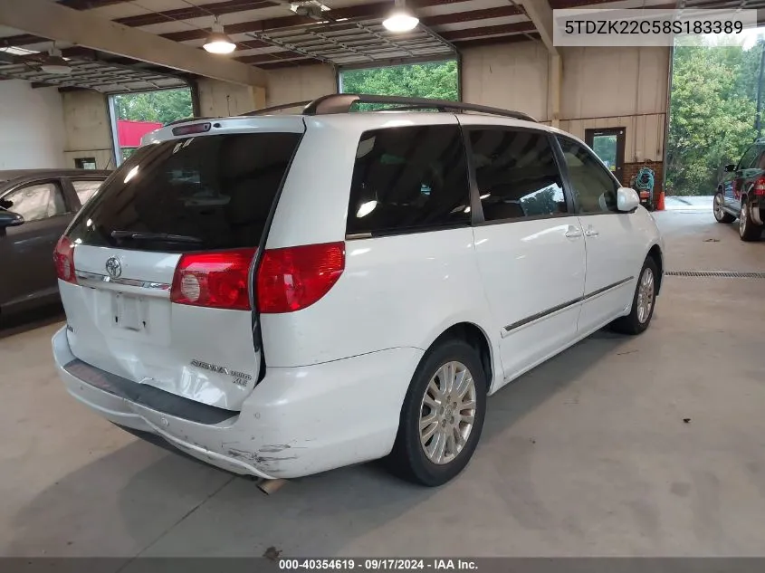 2008 Toyota Sienna Xle/Xle Limited VIN: 5TDZK22C58S183389 Lot: 40354619