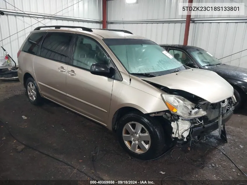 2008 Toyota Sienna Le VIN: 5TDZK23C18S133801 Lot: 40359858