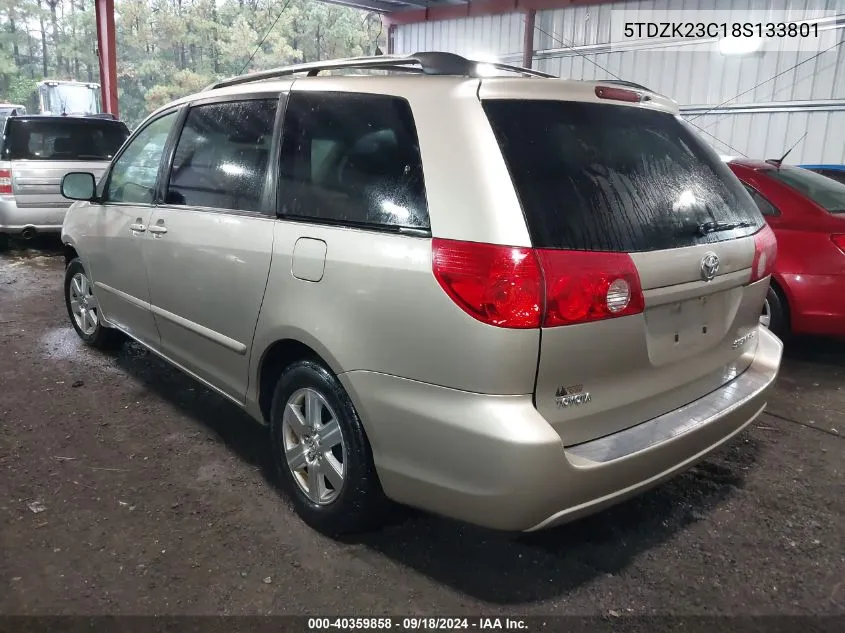 2008 Toyota Sienna Le VIN: 5TDZK23C18S133801 Lot: 40359858