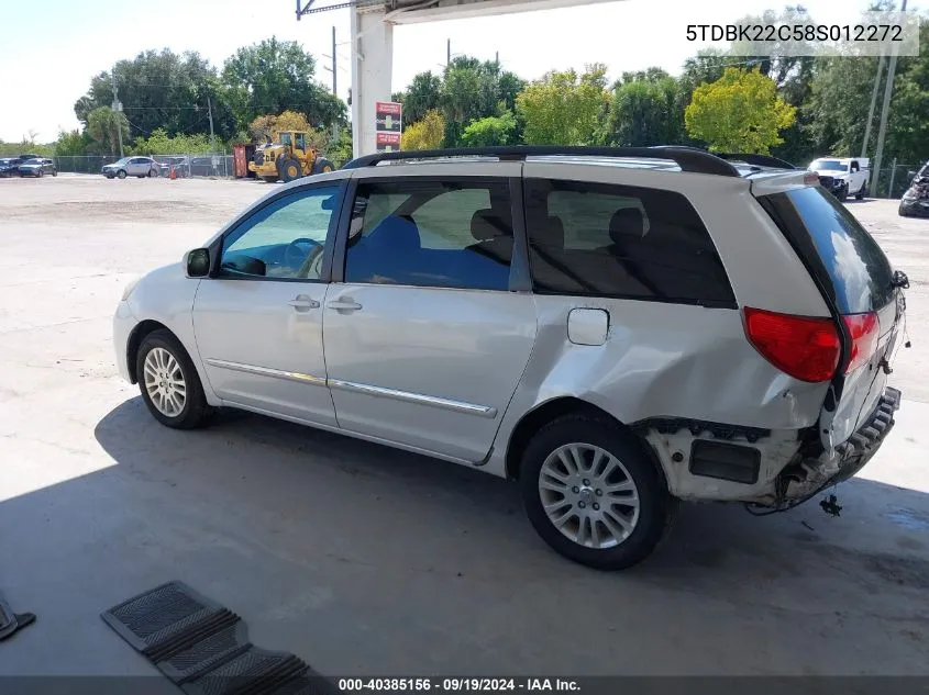 5TDBK22C58S012272 2008 Toyota Sienna Limited