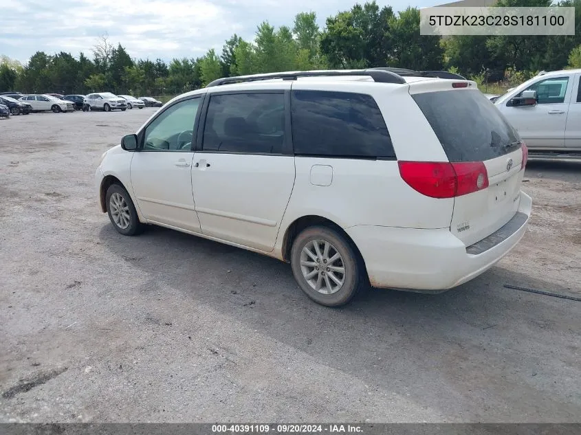 2008 Toyota Sienna Le VIN: 5TDZK23C28S181100 Lot: 40391109