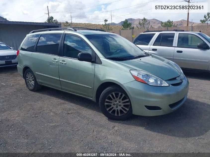 5TDZK23C58S202361 2008 Toyota Sienna Le