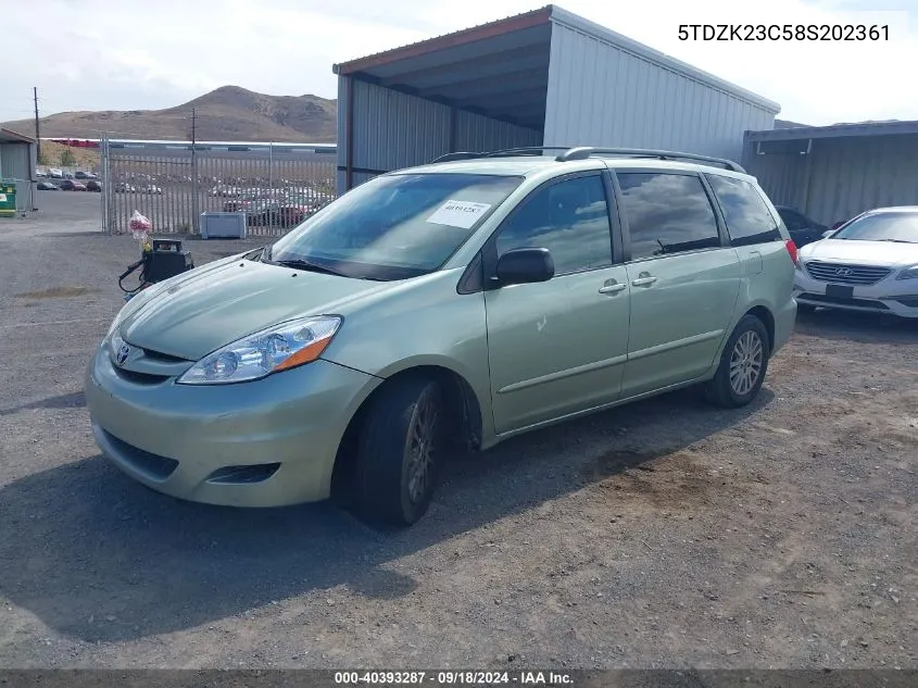 5TDZK23C58S202361 2008 Toyota Sienna Le