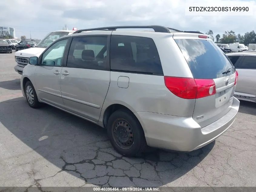 5TDZK23C08S149990 2008 Toyota Sienna Le