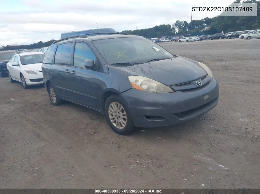 2008 Toyota Sienna Xle VIN: 5TDZK22C18S107409 Lot: 40399933