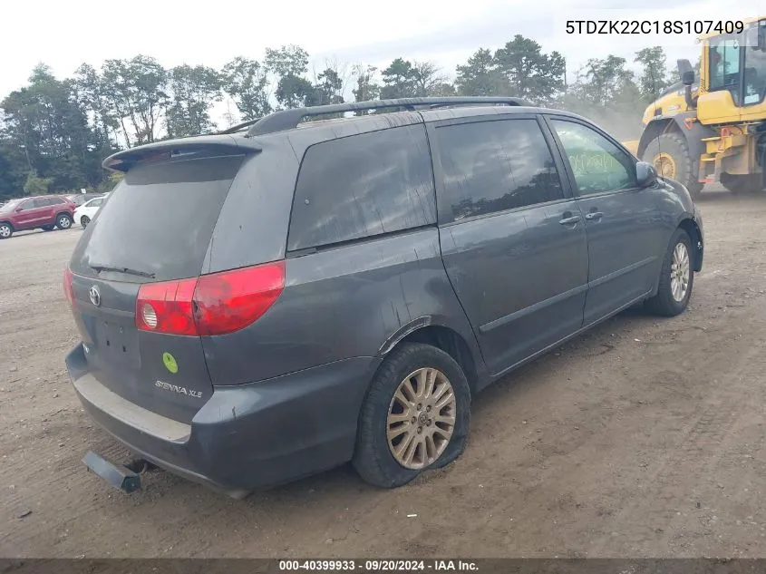 2008 Toyota Sienna Xle VIN: 5TDZK22C18S107409 Lot: 40399933