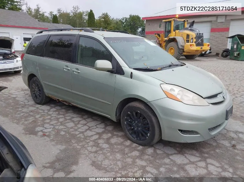 2008 Toyota Sienna Xle VIN: 5TDZK22C28S171054 Lot: 40406033