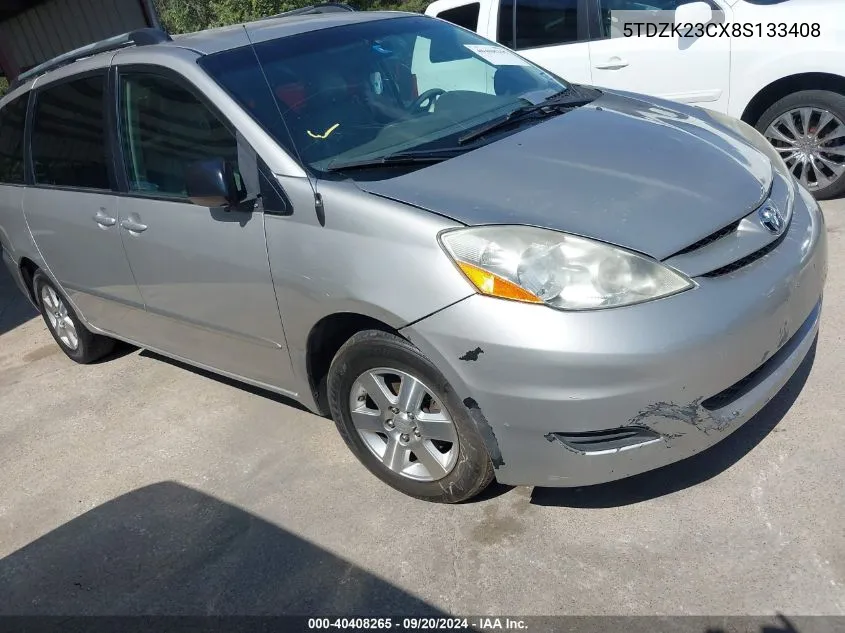 2008 Toyota Sienna Le VIN: 5TDZK23CX8S133408 Lot: 40408265