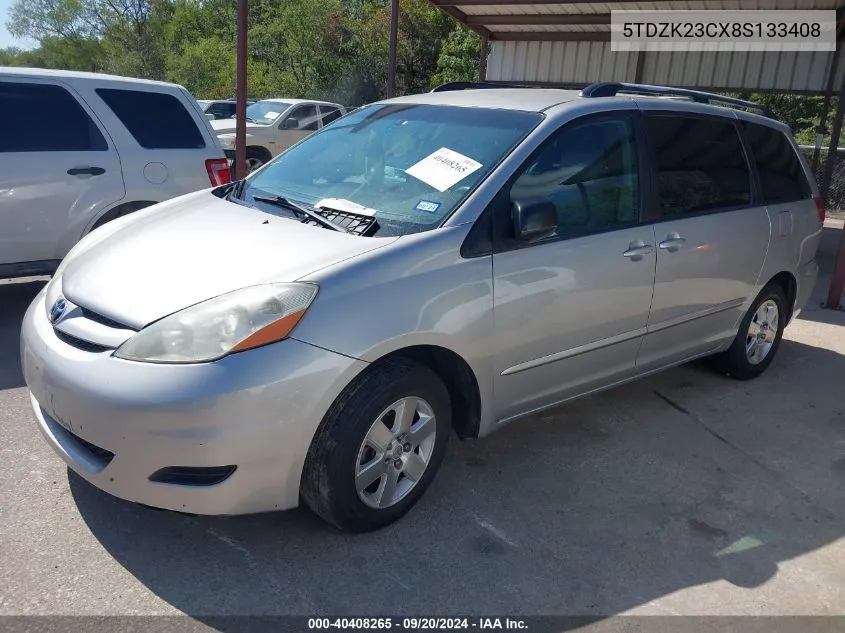 2008 Toyota Sienna Le VIN: 5TDZK23CX8S133408 Lot: 40408265