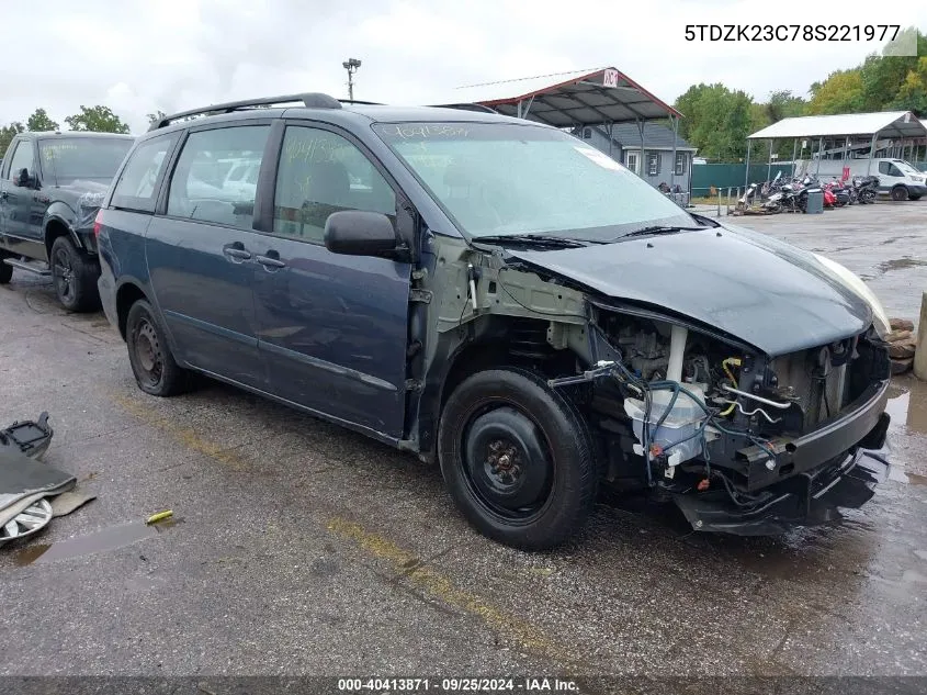 5TDZK23C78S221977 2008 Toyota Sienna Ce