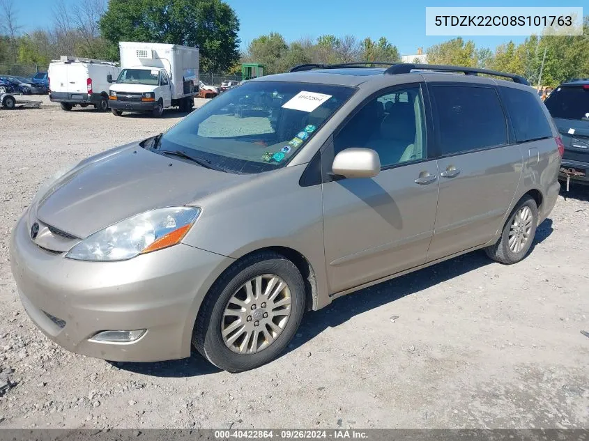 2008 Toyota Sienna Xle/Xle Limited VIN: 5TDZK22C08S101763 Lot: 40422864