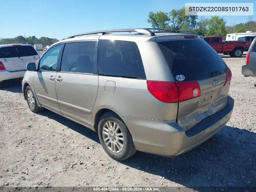 2008 Toyota Sienna Xle/Xle Limited VIN: 5TDZK22C08S101763 Lot: 40422864