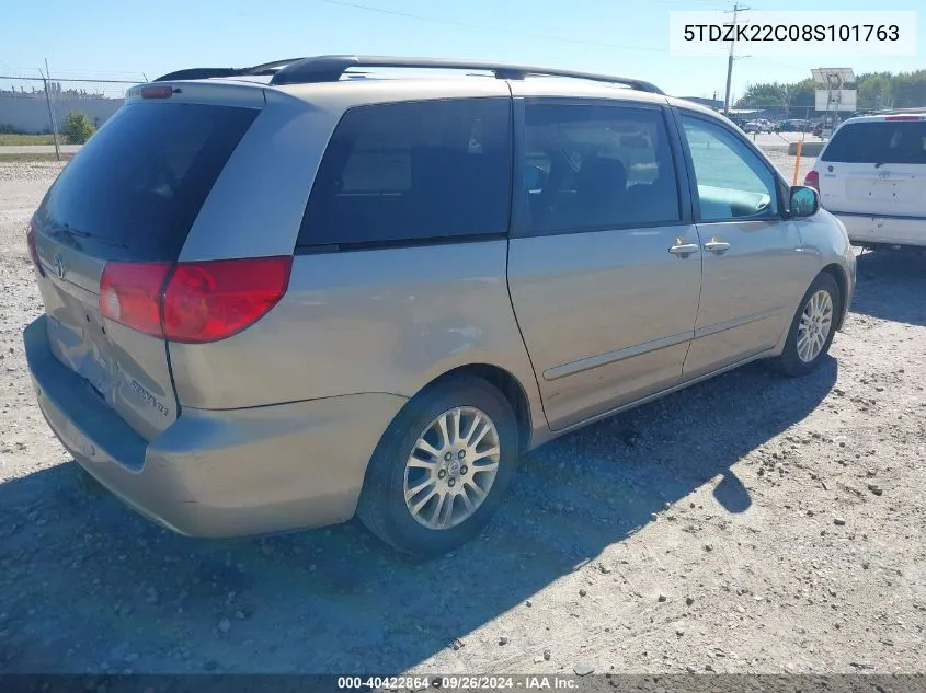 2008 Toyota Sienna Xle/Xle Limited VIN: 5TDZK22C08S101763 Lot: 40422864