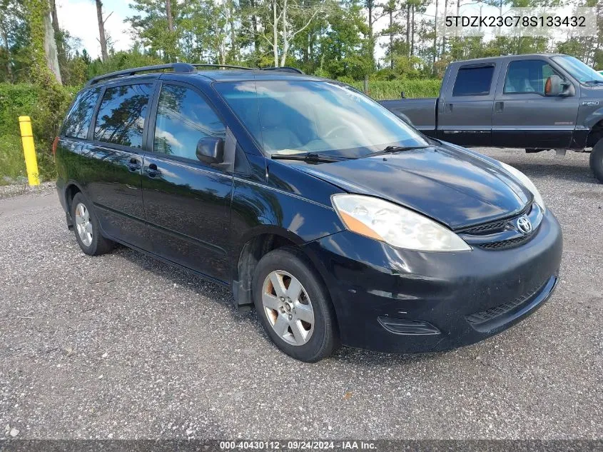 2008 Toyota Sienna Le VIN: 5TDZK23C78S133432 Lot: 40430112