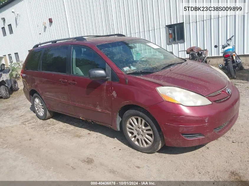 2008 Toyota Sienna Le VIN: 5TDBK23C38S009899 Lot: 40436878