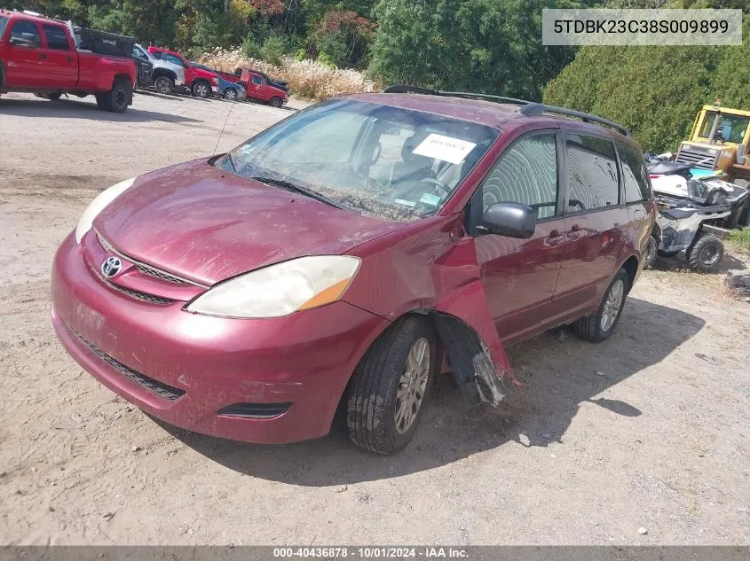 2008 Toyota Sienna Le VIN: 5TDBK23C38S009899 Lot: 40436878