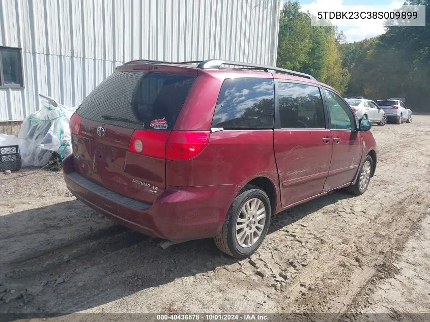 2008 Toyota Sienna Le VIN: 5TDBK23C38S009899 Lot: 40436878