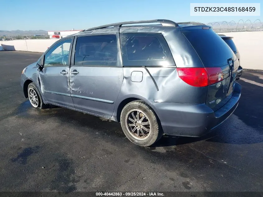 2008 Toyota Sienna Ce VIN: 5TDZK23C48S168459 Lot: 40442863