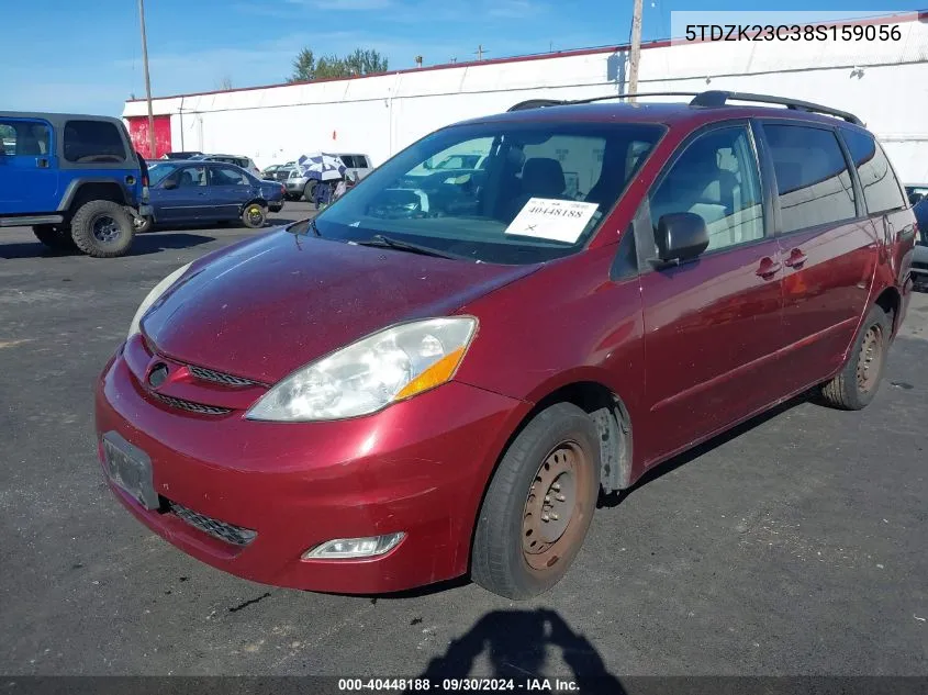 2008 Toyota Sienna Le VIN: 5TDZK23C38S159056 Lot: 40448188