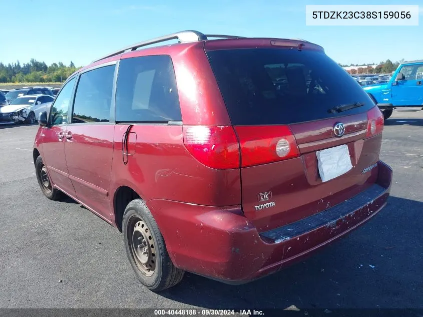 2008 Toyota Sienna Le VIN: 5TDZK23C38S159056 Lot: 40448188