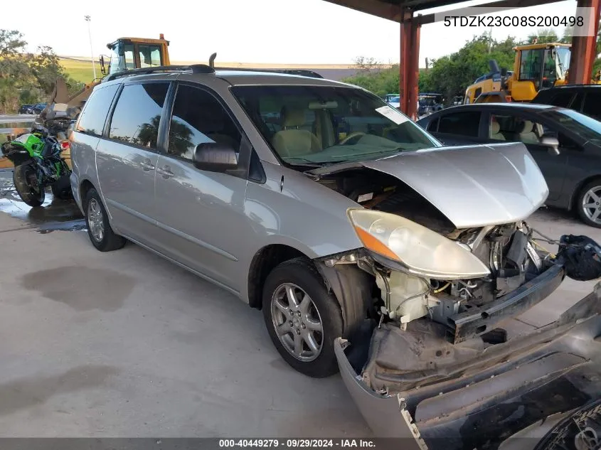 5TDZK23C08S200498 2008 Toyota Sienna Le