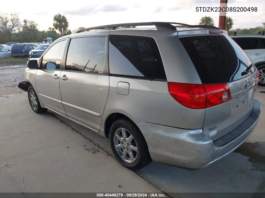 2008 Toyota Sienna Le VIN: 5TDZK23C08S200498 Lot: 40449279