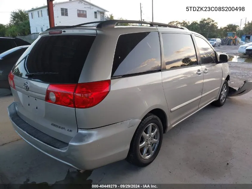 5TDZK23C08S200498 2008 Toyota Sienna Le