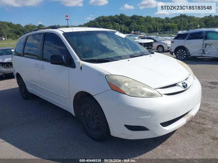 5TDZK23C18S183548 2008 Toyota Sienna Le