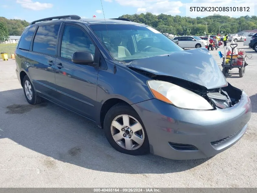 2008 Toyota Sienna Le VIN: 5TDZK23C08S101812 Lot: 40455164