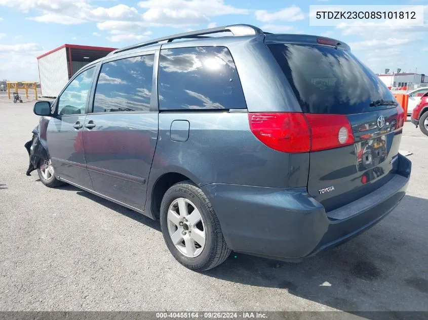 2008 Toyota Sienna Le VIN: 5TDZK23C08S101812 Lot: 40455164