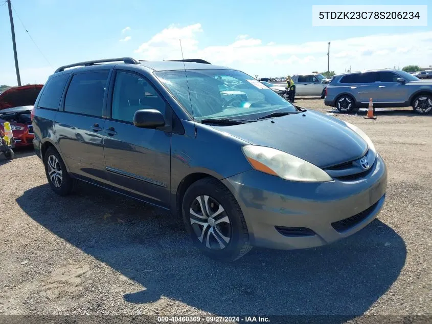 5TDZK23C78S206234 2008 Toyota Sienna Le