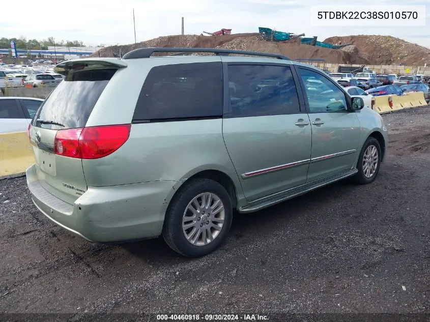 5TDBK22C38S010570 2008 Toyota Sienna Limited