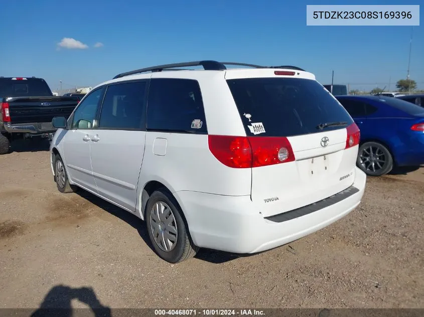 2008 Toyota Sienna Le VIN: 5TDZK23C08S169396 Lot: 40468071