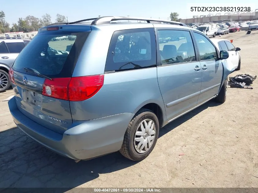 5TDZK23C38S219238 2008 Toyota Sienna Ce