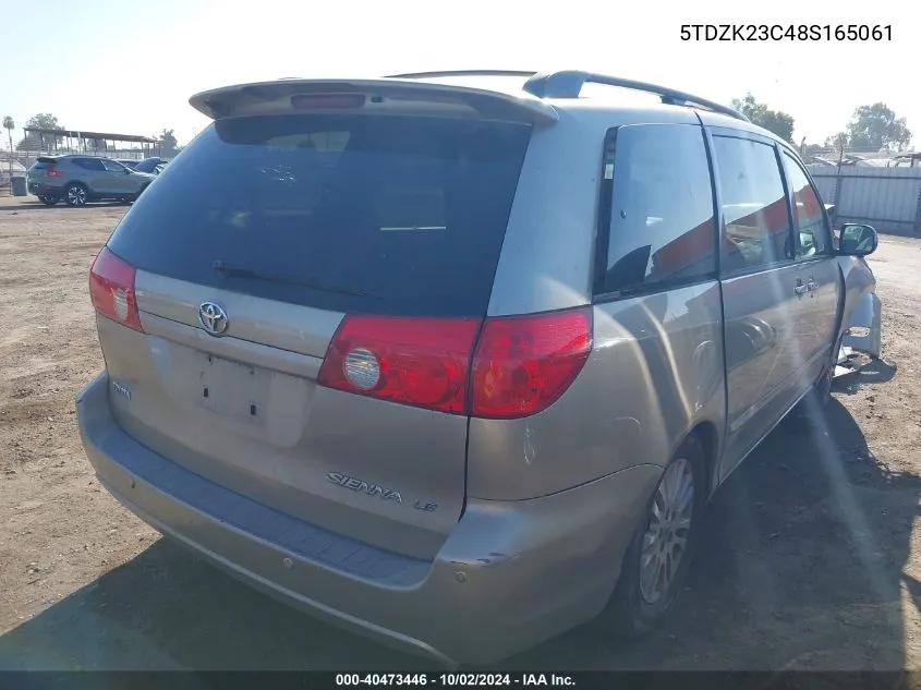 2008 Toyota Sienna Le VIN: 5TDZK23C48S165061 Lot: 40473446