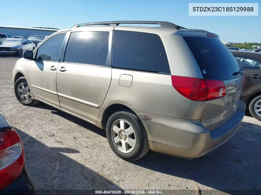 5TDZK23C18S129988 2008 Toyota Sienna Le