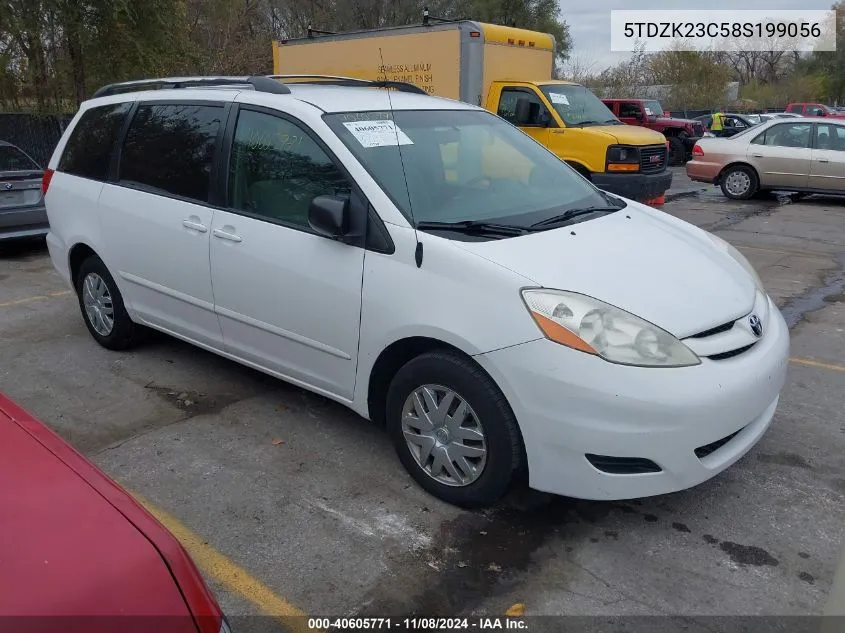 2008 Toyota Sienna Le VIN: 5TDZK23C58S199056 Lot: 40605771