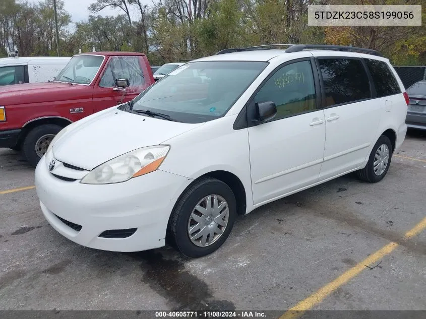 2008 Toyota Sienna Le VIN: 5TDZK23C58S199056 Lot: 40605771