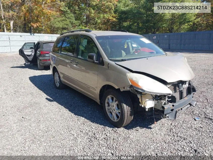 2008 Toyota Sienna Le VIN: 5TDZK23C88S214214 Lot: 40627469